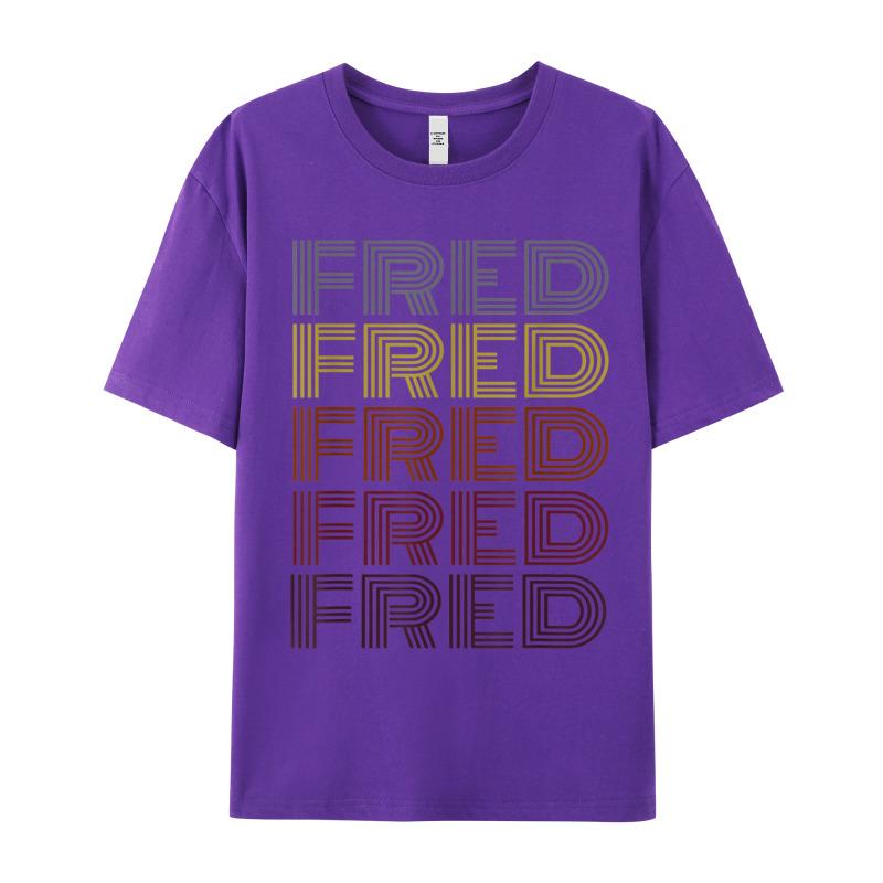 Printing Graphic 365 First Name Fred Crewneck Tshirts Christmas Tees Short Sleeve Boyfriend Funky Cotton Gift Idea T Shirts