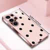 Polka Dot Pattern Rose Golden Pink Phone Case Design Suitable for Galaxy S26 S25 S24 S23 Ultra S22 Ultra S20 Ultra 56 A72 A73 5G