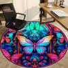 1pc Butterfly Stained Glass Chair Carpet for Office - Durable, Ideal for Chair Mats, Stylish & Functional Decorative Rug yy260203032