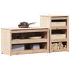 Outdoor Kitchen Cabinet MEPPEL 2 pcs Natural Douglas Fir