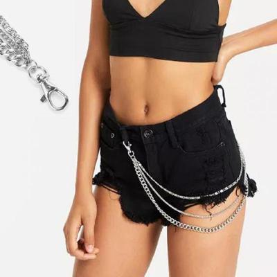 Punk Hiphop Körper Kette Trendy Gürtel Taille Kette Für Frauen Männer Hosen Kette Multi Layer Hosen Schlüsselbund Schmuck Jeans geschenke