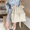 Women's Pleated Multi-Function Backpack Lightweight Large Capacity Tote Shoulder Bag