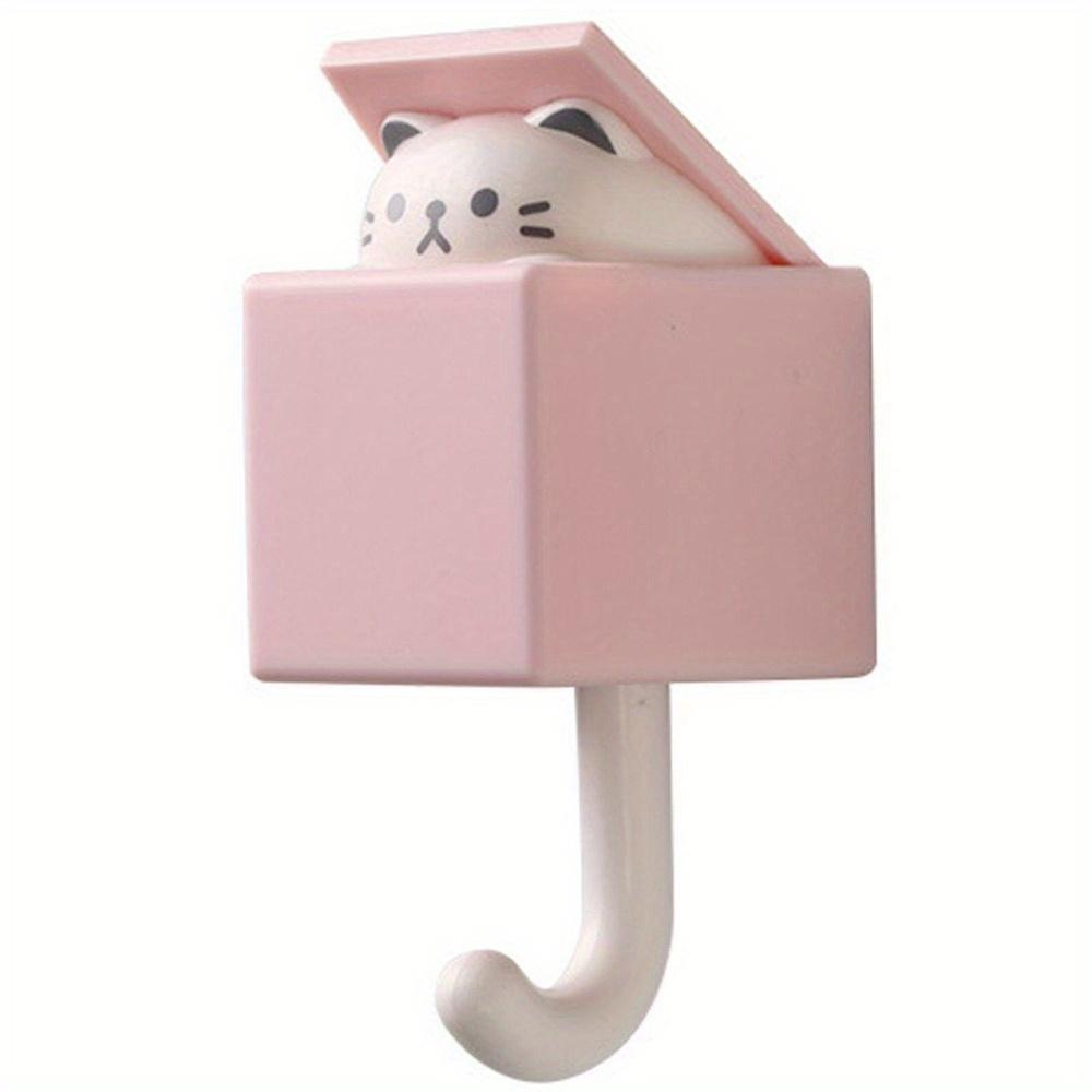 1 PCS Creative Cat Hook Cute Seamless Dormitory Bedroom Door Hangers Hooks Key Umbrella Towel Cap Coat Rack Wall Decoration