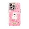 Floral puppy lanyard is suitable for Apple 17 mobile phone case mate80promax new 16 cute 15 all-inclusive anti-drop.