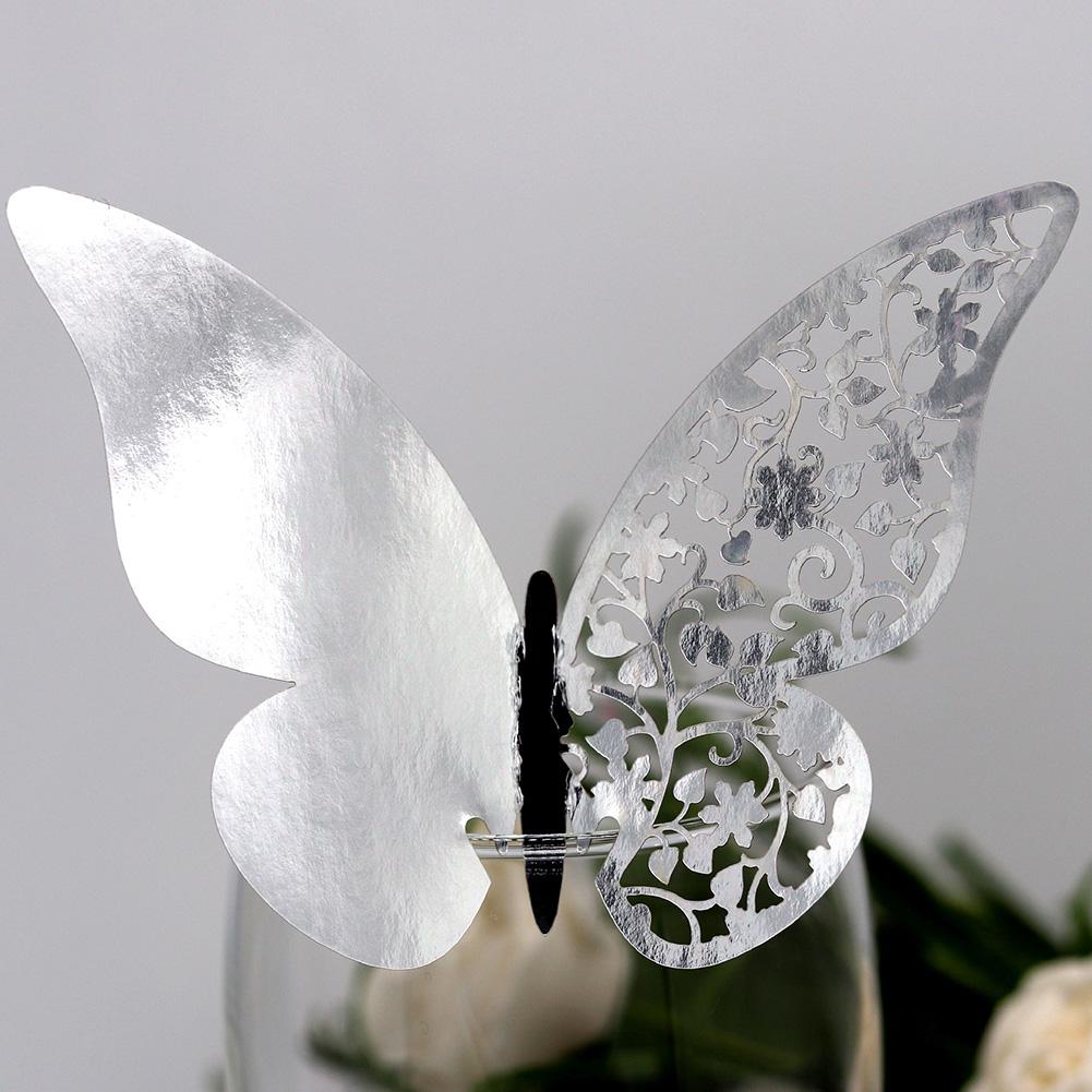 Adornos de moda para Festival, 50 Uds., recuerdo de mesa de cristal,  tarjetas de vino, marca de mariposa, nombre, lugar, decoración de fiesta y  boda Compra barata en Joom, image size:1001x1001
