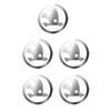 YMK5  2/5/10Pcs Car Nickel Interior Emblem Stickers Decal Auto Accessories For Skoda Kodiaq Octavia Enyaq Kamiq Scala Rapid Superb MK2