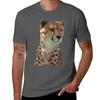Cheetah Portrait Tshirt Basic Simple Casual Short Sleeve Tee