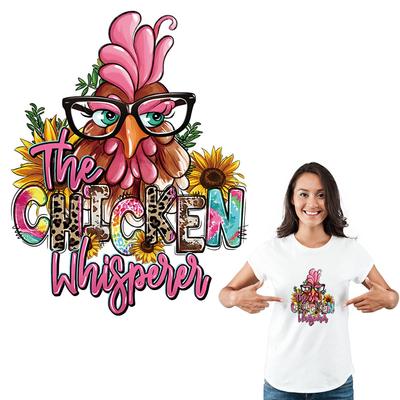 Chicken Whisper Patches für Kleidung Aufkleber Mode Jeans Wärmepresse Applizierte DIY Zubehör Aufkleber Streifen Aufbügler