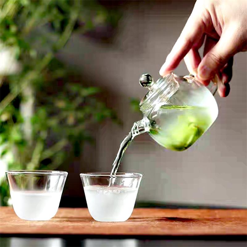 My Extreme Outdoor Activities 150Ml Mini Cloud And Mist Style Glass Teapot High Borosilicate Glass Tea Pot For One Person Use Kung Fu Tea Set Teaware