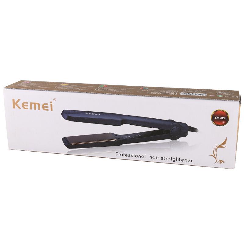 Kemei KM-329 Hair Straightener: Ceramic, Fast Heating, Constant Temperature, Damage-Free, Women's Electric Straightening Iron.