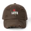 Casual Cotton 6-Panel Baseball Cap Embroidered Rose Love Design New Spring Summer Collection Curved Brim Dad Cap for Men Women
