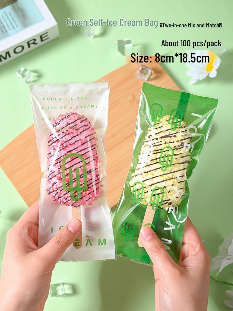 Bolsas Transparentes Auto-Sellantes para Helados y Paletas Hechos a Mano