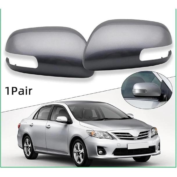 Wing Mirror Cover 2Pcs for Toyota for Corolla Altis E150 2007 2008 2009 2010 2011 2012 2013 Rearview Mirror Cap Shell Cover Housing Wing Side Mirror