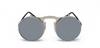 Steampunk Round Sunglasses, Classic Fashion, Flip-Up, Full Rim Type (Silver Gray)