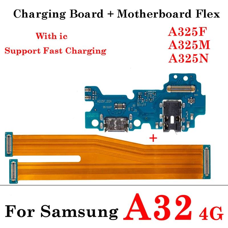 USB charging port main mother board flex cable for Samsung a21s a217f A30s a307f A32 4G a325f a325m A33 5G a236b a70s a707f