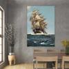 Pôsteres e impressões de veleiros marinhos, pinturas em tela de paisagens, quadros, imagens para sala de estar, decoração de parede para casa, sem moldura