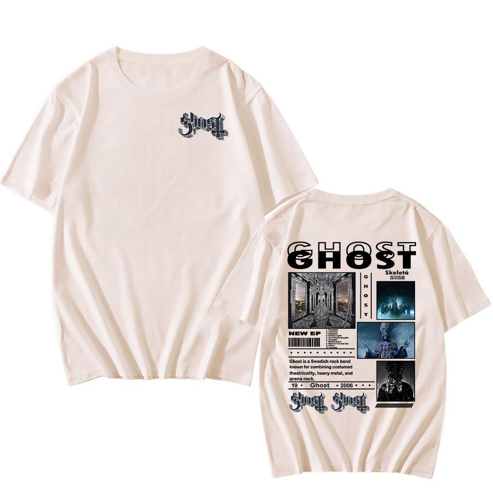 Ghost Band Skeletá Satanized T-shirt Mental Style Fashion 2025 New Tshirts Short Sleeve Cotton Mens T Shirt Band Graphic Clothes