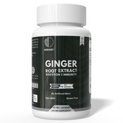 Organic Ginger Root (Zingiber Officinale) Capsules | 60 Count