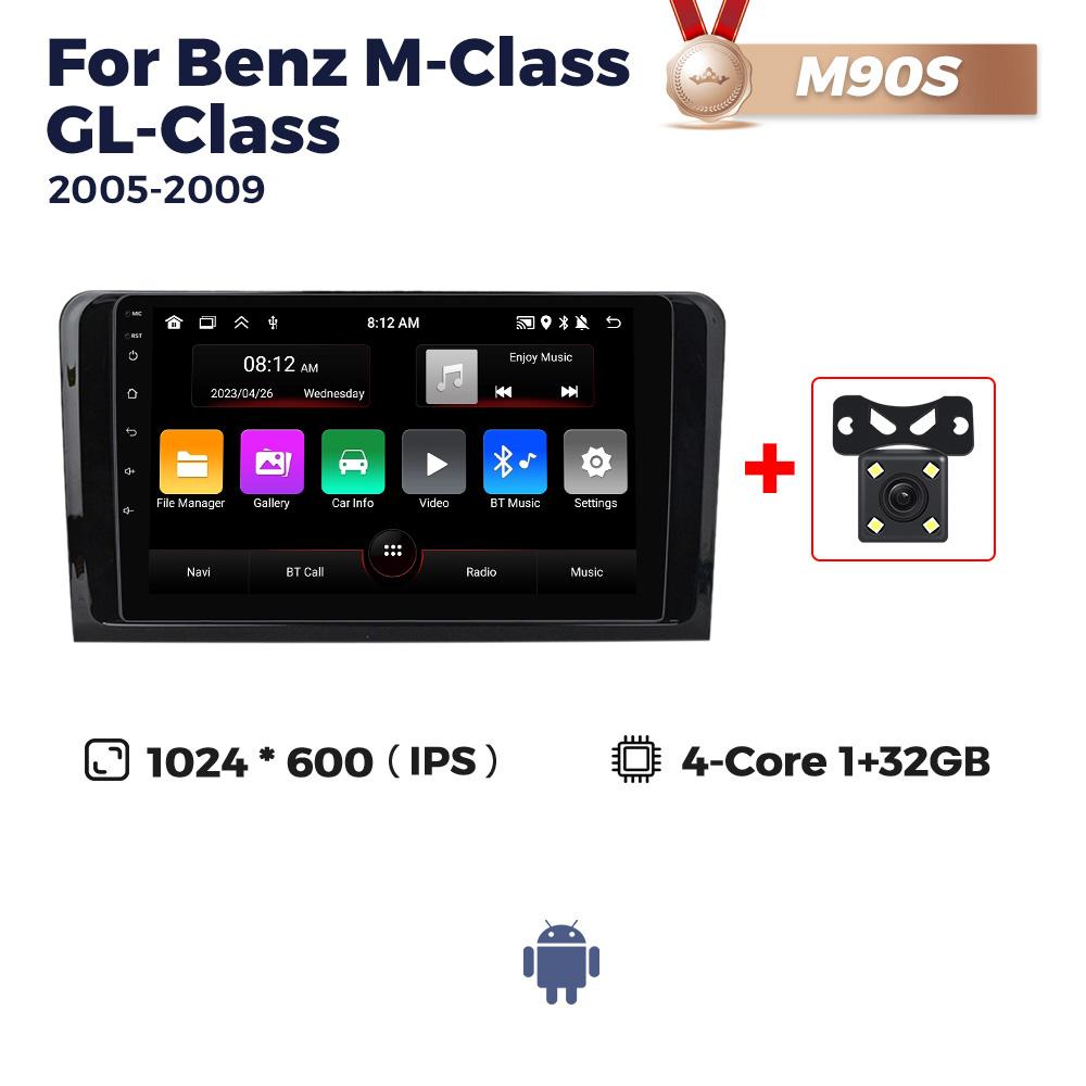 NaviFly Android Car Radio Stereo Multimedia Player For Mercedes Benz M-Class W164 GL-Class X164 ML GL 2005-2009 2 Din Head Unit