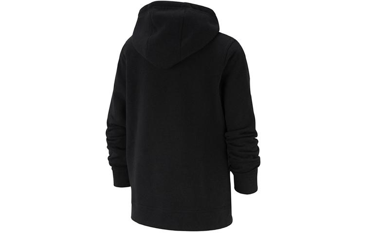 Nike Sweatshirt Casual Fleece Lined Zippers Open Collar Hooded Black Kids' BV3699-010