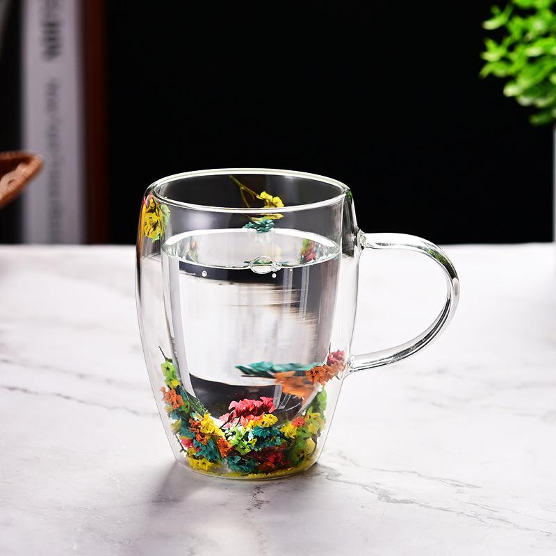 Wasserbecher aus hochborosilikathaltigem Glas, Haushalt, verdickt, hochtemperaturbeständig, großes Fassungsvermögen, transparenter Glasbecher, hoher Wert