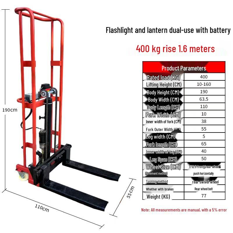 Yuzhe Manual Mini Forklift: Small Hydraulic Pallet Jack Stacker for Households