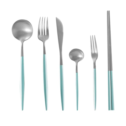 andoo Cutlery Set, Gold, Stylish Stainless Steel Dinner Cutlery Set, Knife, Spoon, Fork Set, Polished, Steak Knife, Table Knife, Dessert Spoon, Pasta