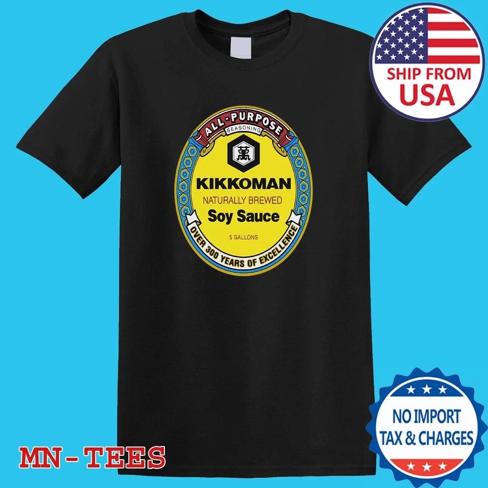 All Purpose Kikkoman Soy Sauce Black Size S-5XL 4XL