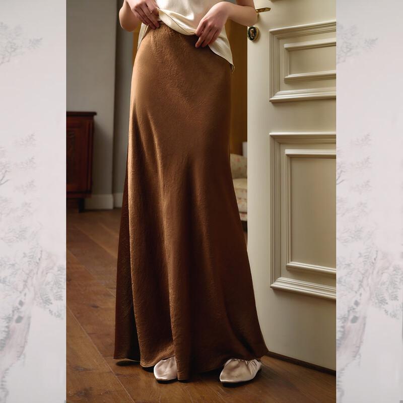 Элегантная ацетатная юбка-русалка с высокой талией S