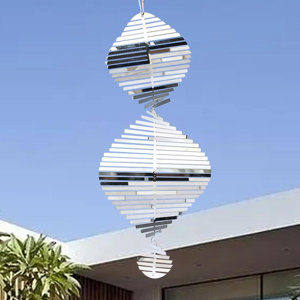 

Кинетическая спиральная ветряная вертушка скульптуры ловец ветра подвеска 3D визуальный динамический эффект зеркальное отражение сад двор подвесной декор