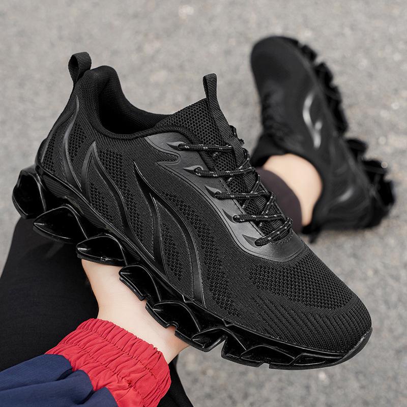 Pantofi de alergare cu lamă pentru bărbați 2025 toamnă - Plasă Flyknit, Respirabili, Mărimi mari, Adidași sport casual