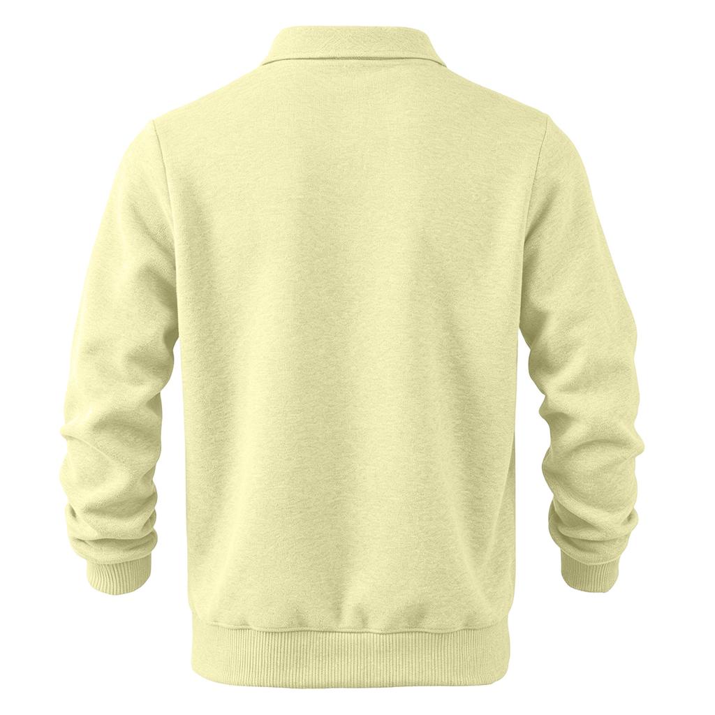 Men's Pullover with Collar Long Sleeve Casual Sweatshirt
