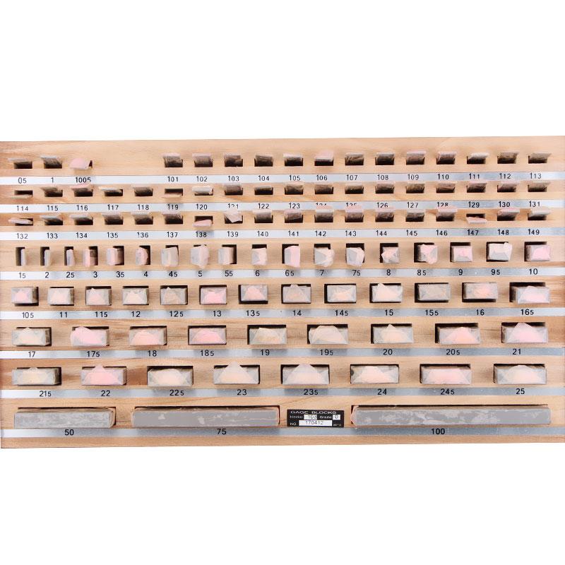 SHANHR 103Pcs/Set 1 Grade 0 Grade Inspection Block Gauge Test Caliper Blocks Measurement Instruments