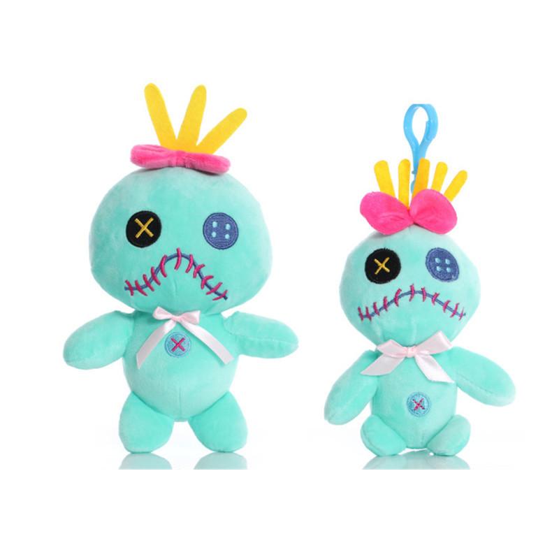 1522Cm Scrump Plush Toys Pendant Cartoon Lilo And Stitch Plush Toys Soft Stuffed Kawaii Green Doll Xmas Gift For Boys