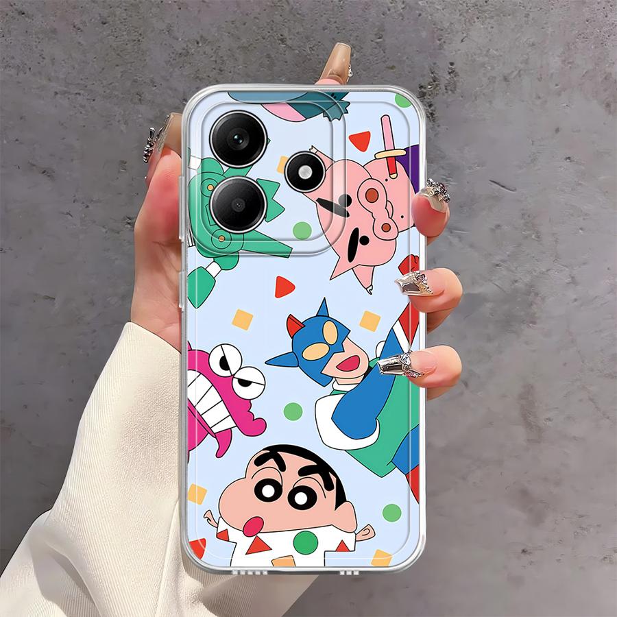 Cute Crayons Shinchan Soft Phone Cover Case for Xiaomi Redmi Note 14 Pro Plus 11 13C 10S 12S 9 10 11S A4 14C 12 Note 13