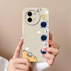 Phone Cover For Vivo Y200i Y38 Y28 T3x Bumper Lovely Pilot Astronaut Case Camera Protection Matte Liquid Soft Silicone Anti Drop Housing For Vivo Capa