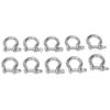 10pcs Bow Shackle Stainless Steel High Hardness D Ring Anchor for Camping Hiking Outdoor Sports(M4 60kg Load )