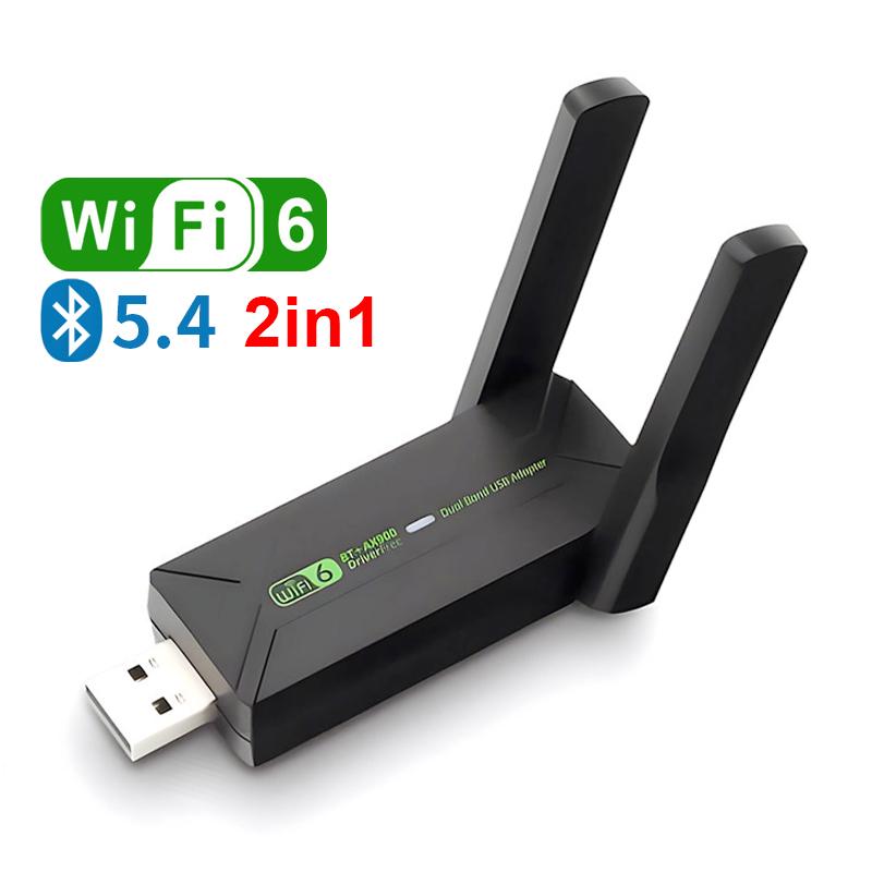 Bluetooth 5.4 + WiFi6 Wireless Adapter Wlan Receiver Dual Band 2.4G + 5G Network Card For PC Windows 7 10 11