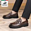 Herren Business Casual Lederschuhe Krokodilmuster Echtes Leder Erste Schicht Rindsleder Modisch und Vielseitig Authentisch