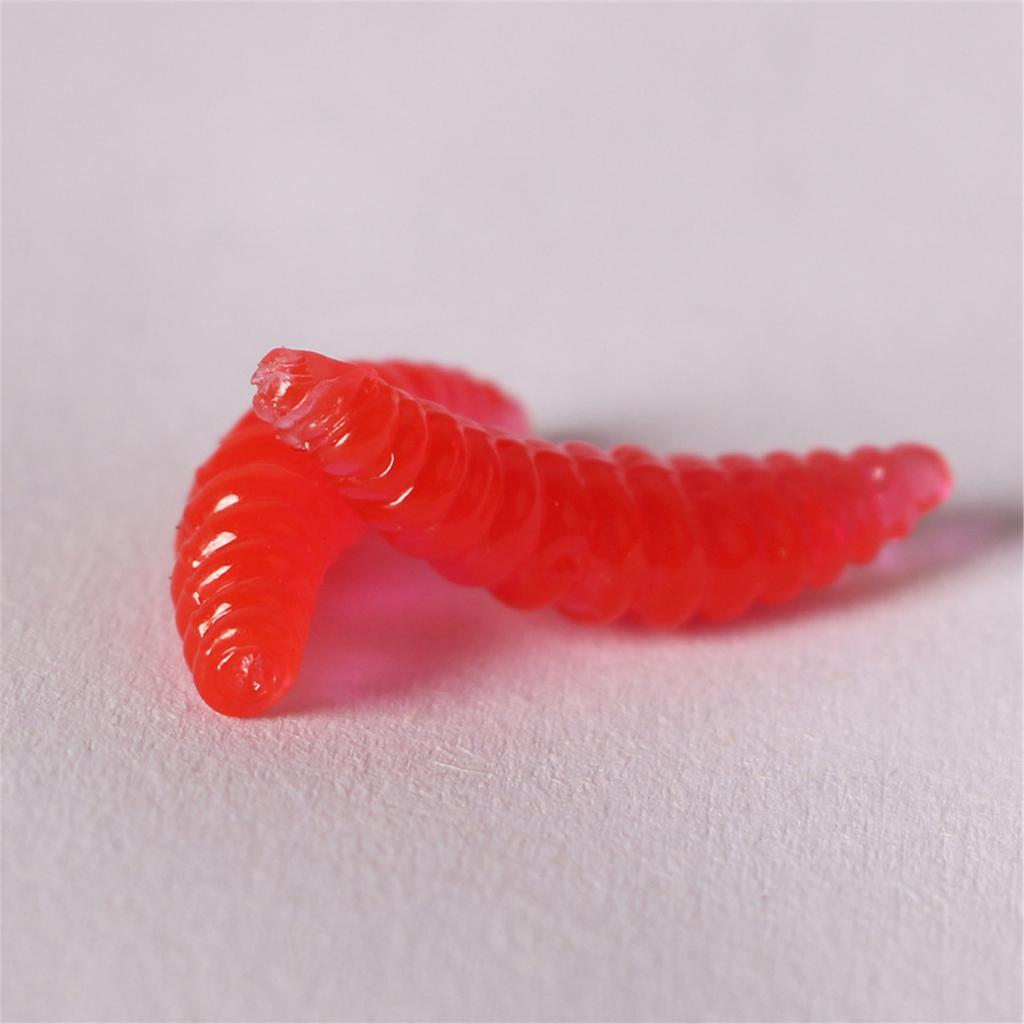 50Pcs Bread Insect Soft Fishing Lure Artificial Maggots Soft Lure Fishing Baits Earthworms Baits for Freshwater Fishing