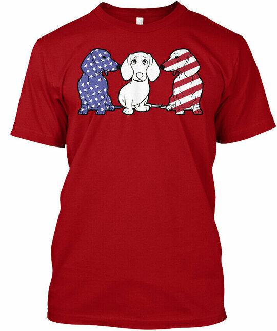 Dachshund Flag Sticker T-Shirt XXXL