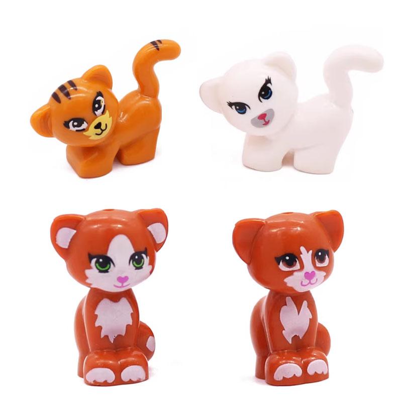 MOC Zoo Animals Building Blocks African Elephant Camel Deer Wolf Crocodile Tiger Lion Sheep Warhorse Mini Brick Kid Toy Gift S06