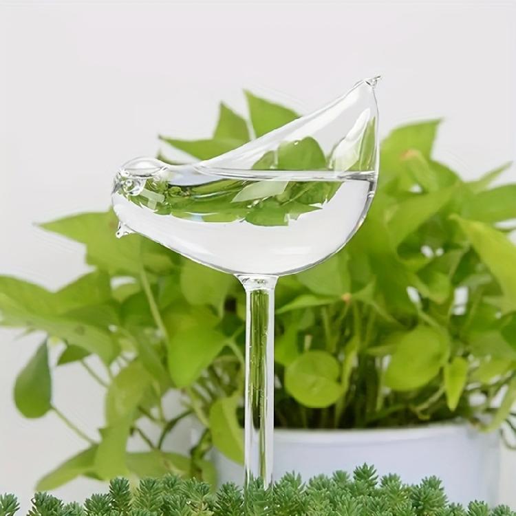 Transparent Plant Watering Globes Self Watering Spikes Bird Shaped Self Watering