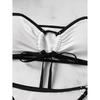 Sexy Two-Piece Swimsuit Pure Color Simple Style Women's Fashionable Hollow Out Bikini Sensual Strapless Swimwear for Swimming