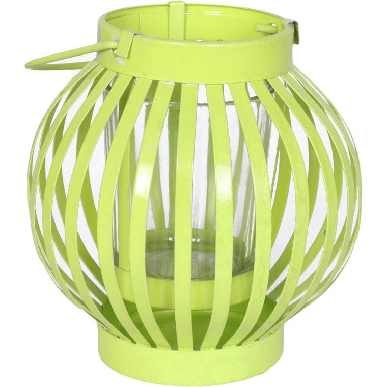 Decorative Metal Candle Lantern LHW - Green