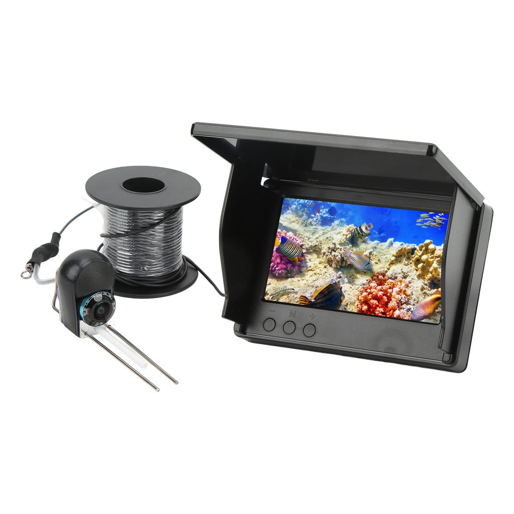 Fishing Camera 5 Inch HD Display 12V 0.34MP Clear Bright Underwater Fish Finder for Fishing