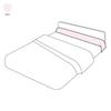 Bolster Cover - Sylvie Thiriez - Pink - Cotton 57 Threads - 43x185 Cm - Easy Care