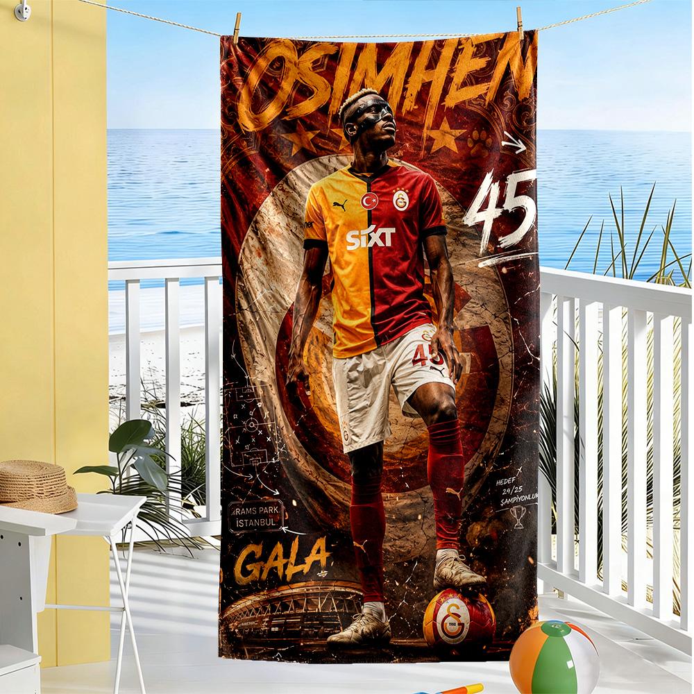 Galatasaray Beach Towel Super Soft & Absorbent Comfortable Lightweight Portable for Swimming,Beach,Camping, Travel, Beach Accessories,Gym