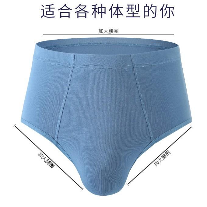 Men's High Waisted Triangle Underwear Middle-aged and Elderly Plus Size Underwear