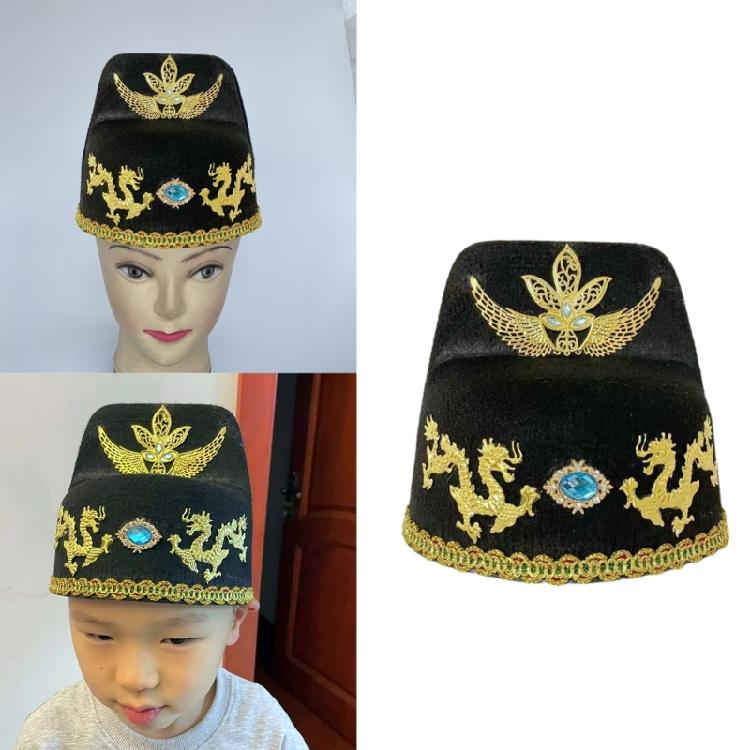 Traditional Chinese Officer Hat Props Perfect for Theme Parties and Historical Reenactments Photo Props